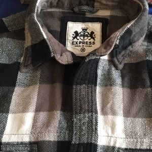 Flannel long sleeve button up cuffs too